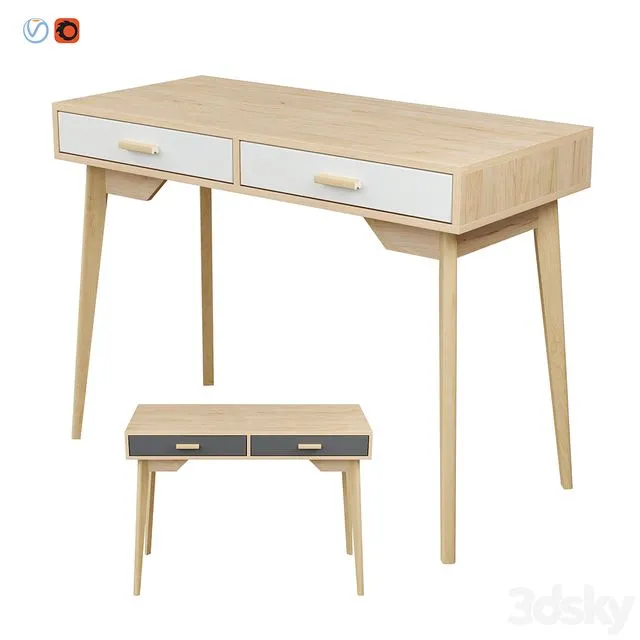 Skandica - Horten (Nordic Scandi) Desk 3D Model