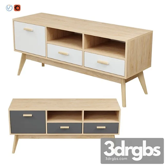 Skandica Khorten Nordik Scandi Tv Tumba 3D Model Free