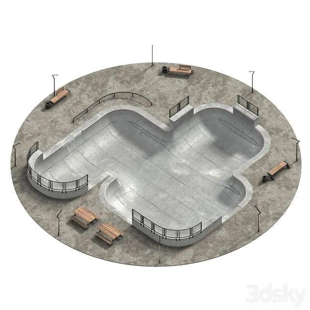 Skate park 2 3D Model