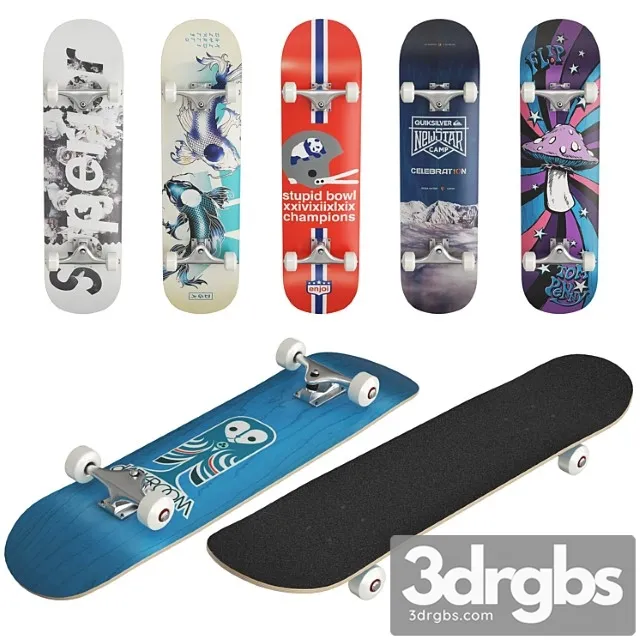 Skateboards 3D Model Free