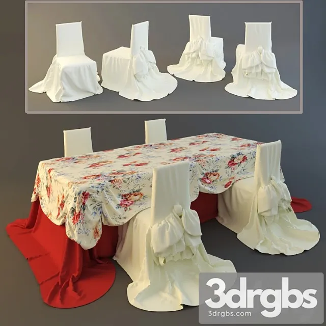 Skatiert I Chiekhly Na Stul Ia 3D Model Free