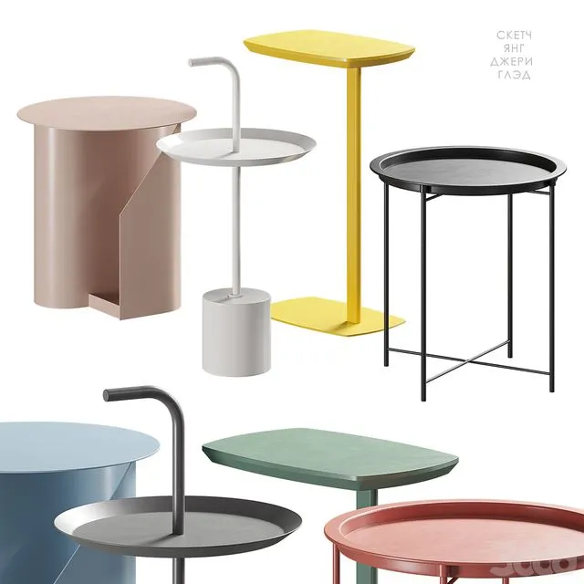 Sketch by Jeri Young Glad tables 3D Model
