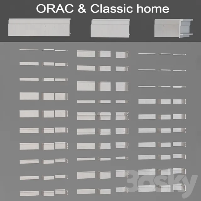 Skirting boards and Orac Classic home 3D Model