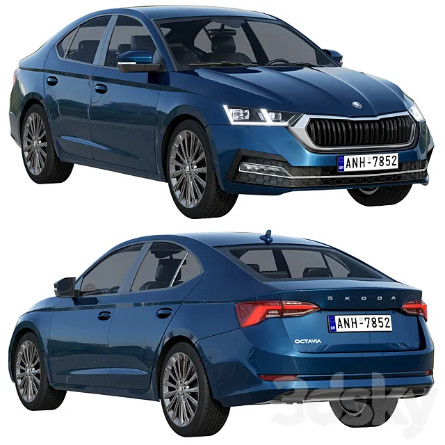 Skoda Octavia 2020 3D Model