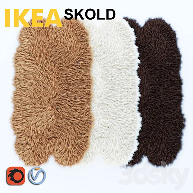 Skold Skald sheep skin 160_90 3D Model