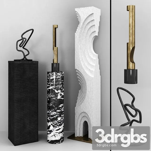 Skulptury Na Postamente Kelly Wearstler 01 3D Model Free