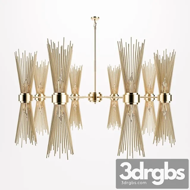 Skyla brass chandelier 3D Model Free