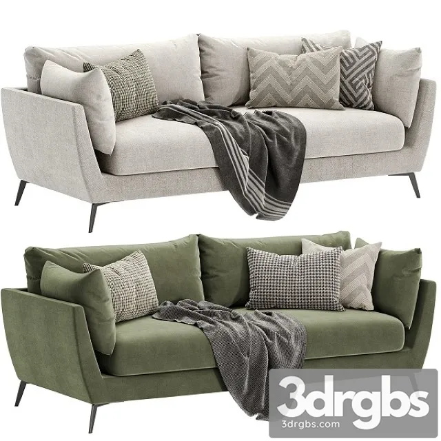 Skyler 3 Seater Fabric Sofa 3D Model Free