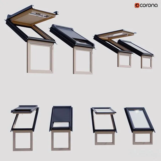 Skylights set 3D Model