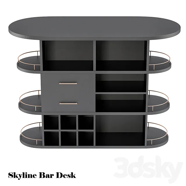 Skyline bar desk 3DModel