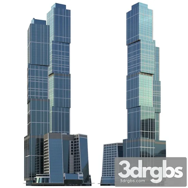 Skyscraper City of Capitals in Moscow City 3D Model Free