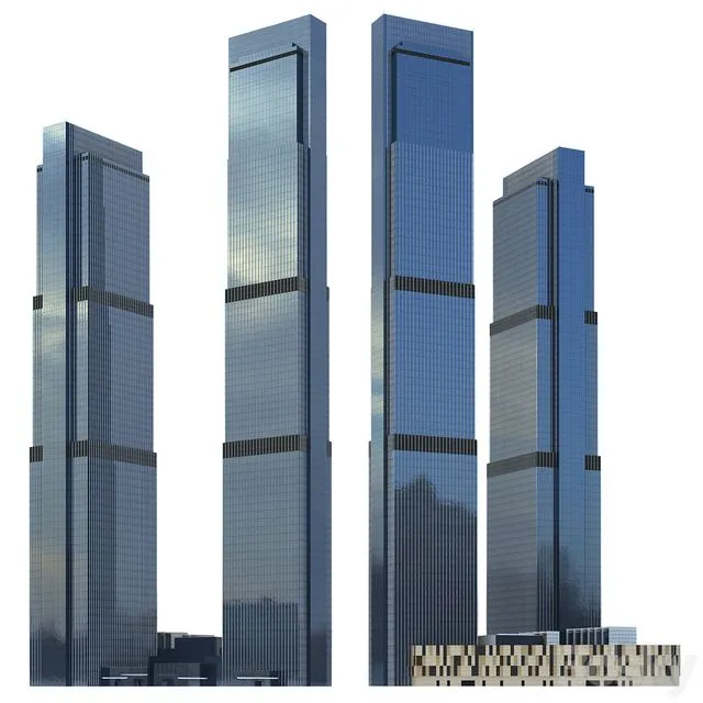 Skyscraper of the Neva Tower (Neva Towers Moscow-city) 3D Model