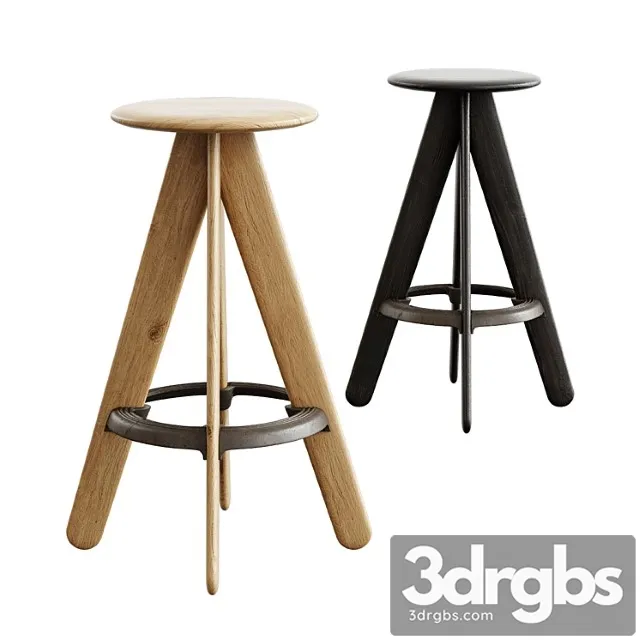 slab bar stool 3D Model Free