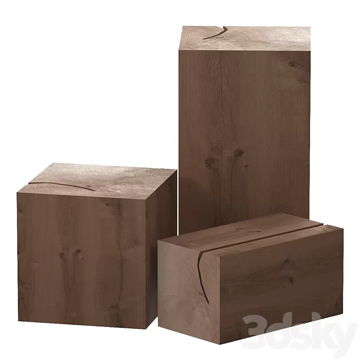 Slab coffee tables 3D Model