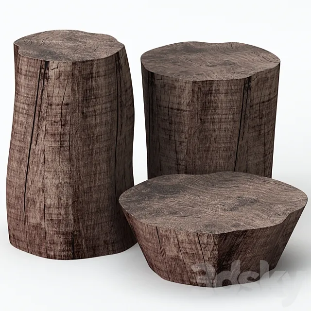 Slab coffee tables 3D Model