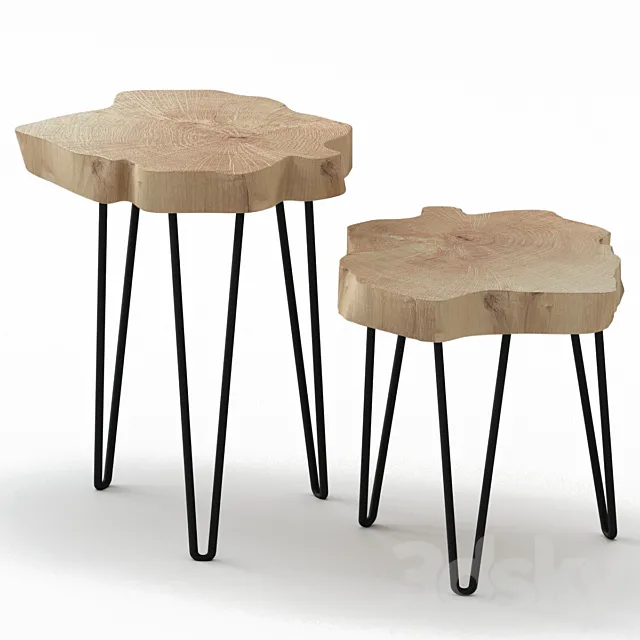 Slab coffee tables. 3D Model