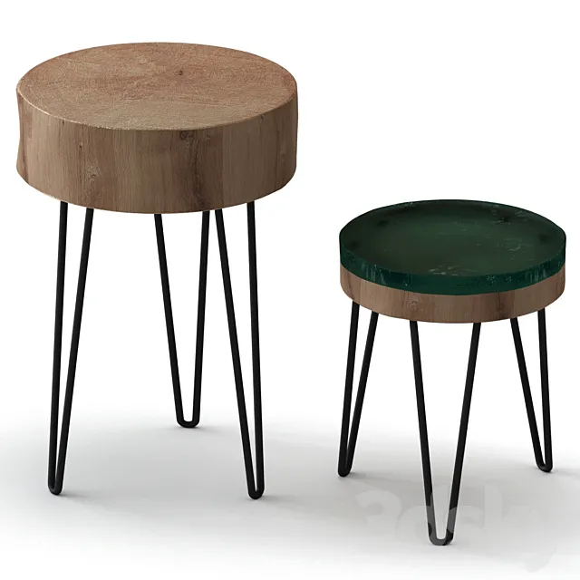 Slab coffee tables 3D Model