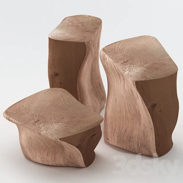 Slab coffee tables 3D Model