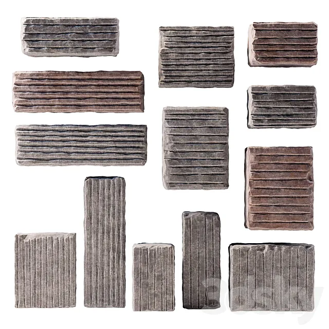 Slab decor hole facture n1 _ Slab decor with the texture of holes 3D Model