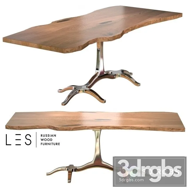 Slab Les Table 3D Model Free