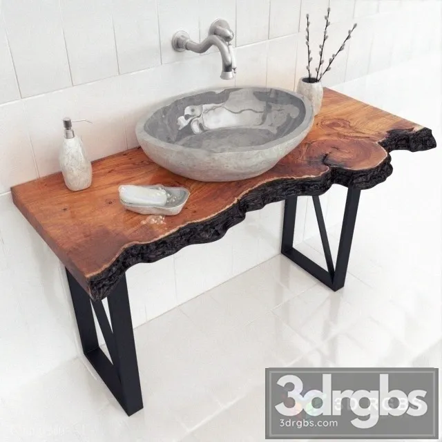 Slab Wash Basin 3D Model Free