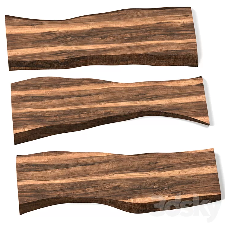 Slabs of wood. 3D Model