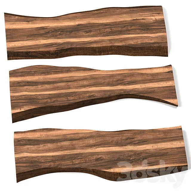 Slabs of wood. 3DModel