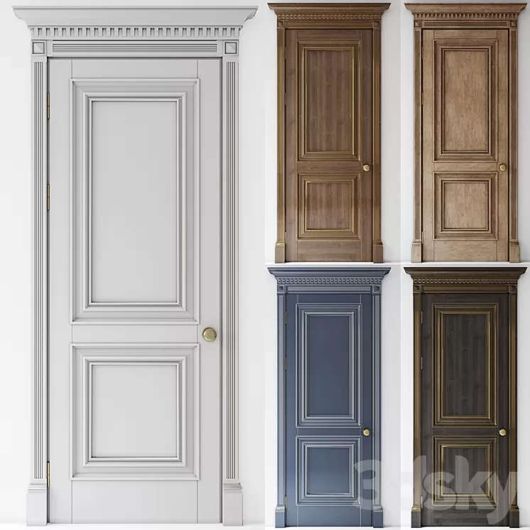 Slassic door collection 3D Model