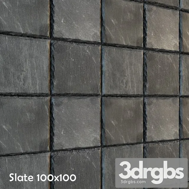 Slate With Crushed Edge 3D Model Free