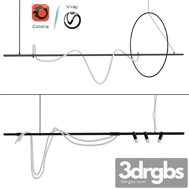 Slatted Lamps Collection 3D Model Free