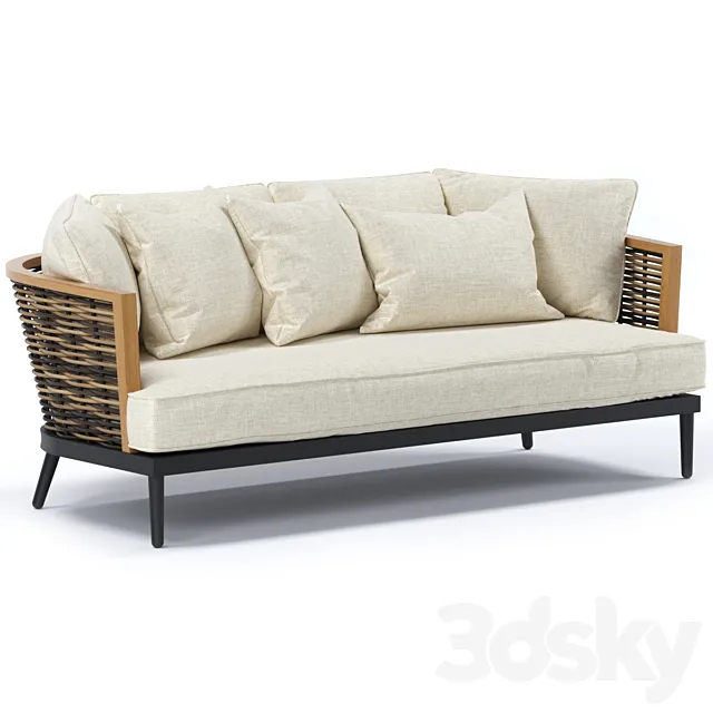 Slettvoll Marty 3 seter sofa 3D Model