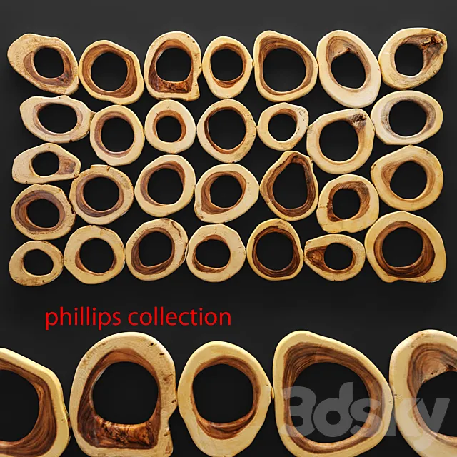 Slice Wall Panel Rectangle. wall decor. panel. wooden. picture. timber. perforation. natural design. eco. eco design 3DModel