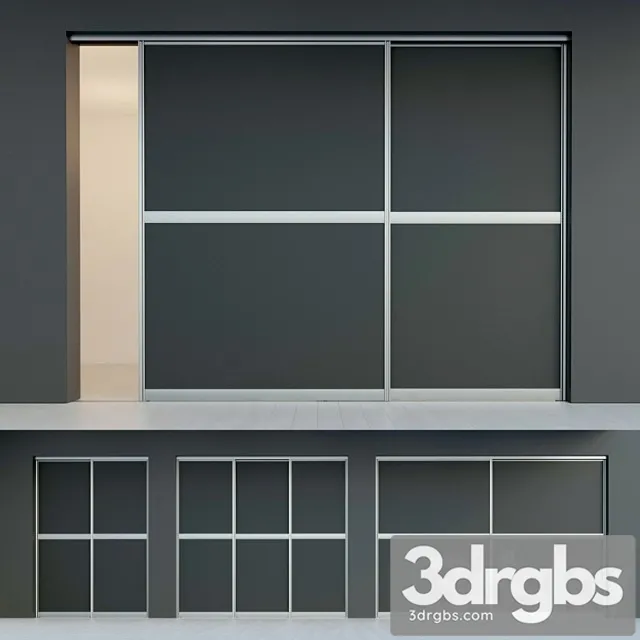 Sliding door. partition. closet. five 3D Model Free