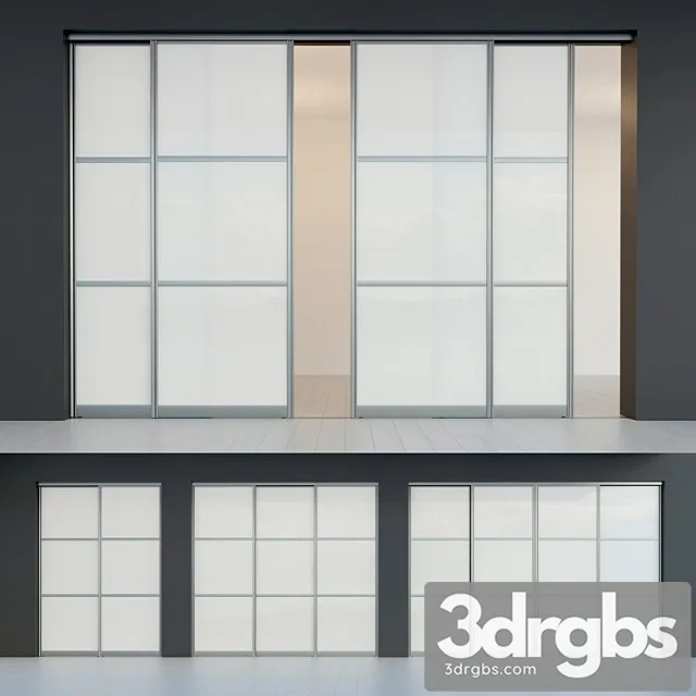 Sliding door. partition. closet. four 3D Model Free