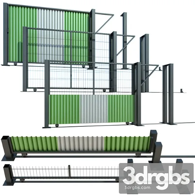 Sliding Gate Gate For Building Plot 3D Model Free