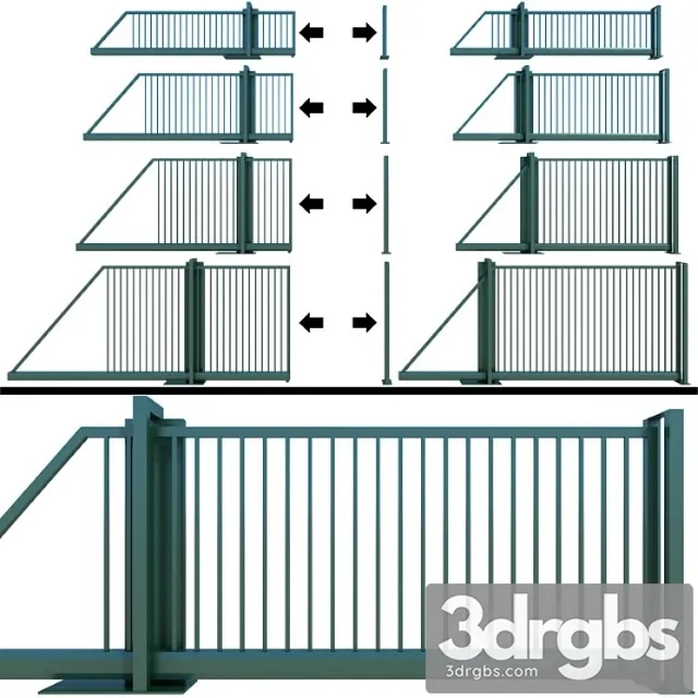 Sliding Gate Wicket 3D Model Free