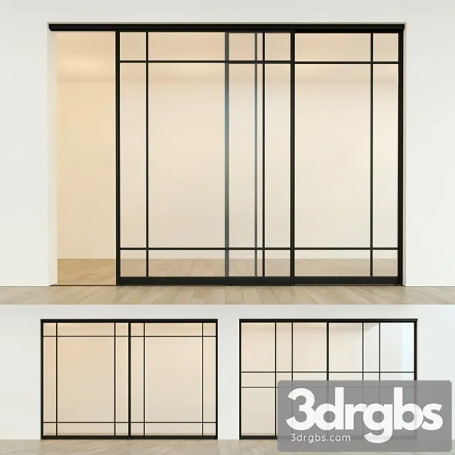 Sliding partition door 12 3D Model Free