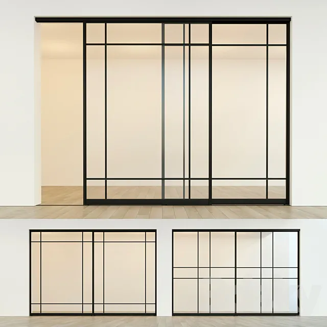 Sliding partition door 12 3D Model