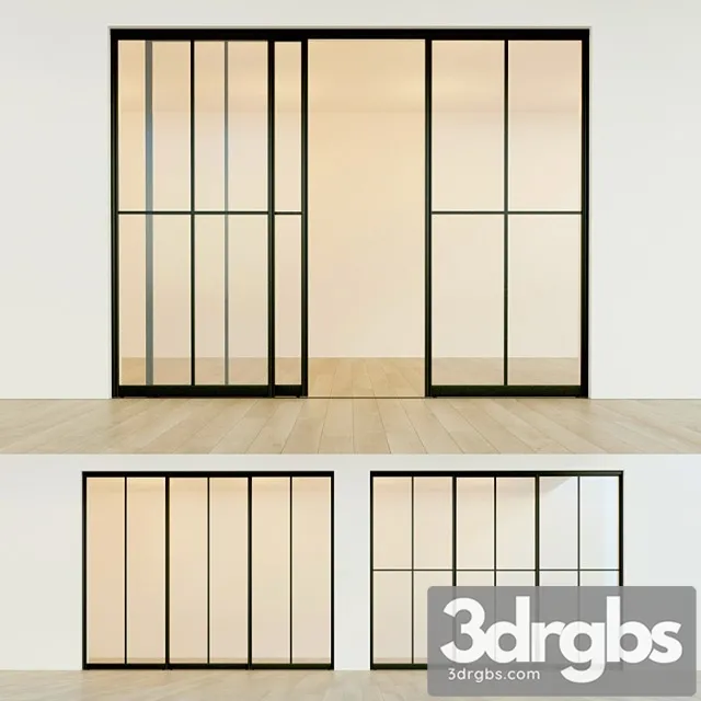 Sliding partition door 16 3D Model Free