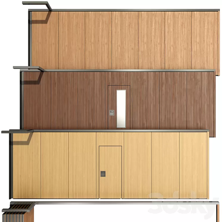 Sliding Partition Walls 3D Model
