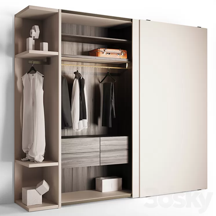 Sliding wardrobe Pianca Nastro 3D Model Free