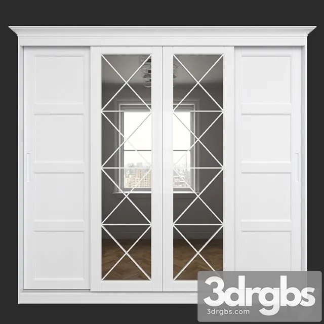 Sliding wardrobe skm-80 (10) 3D Model Free