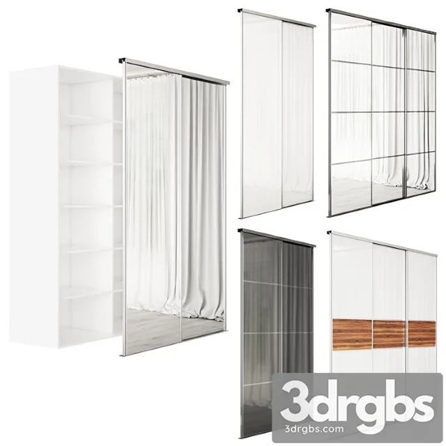Sliding wardrobe system 3D Model Free