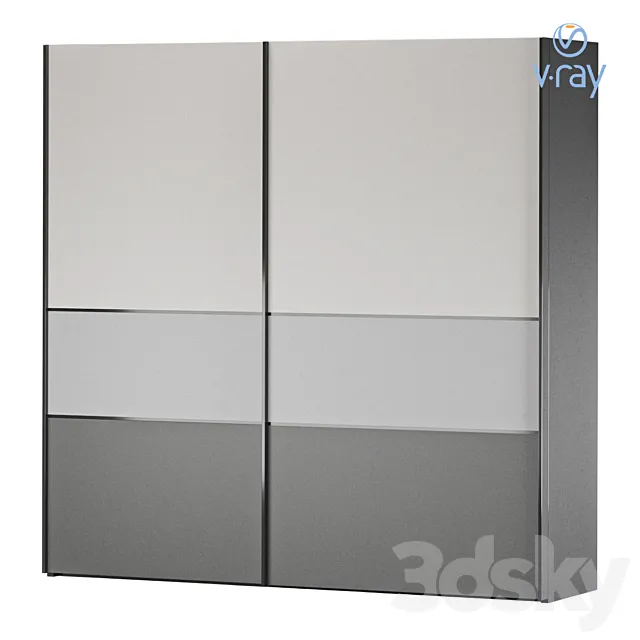 Sliding wardrobe Trio 3D Model