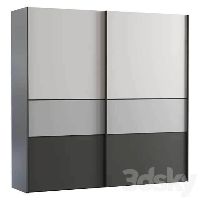 Sliding wardrobe Trio 3D Model