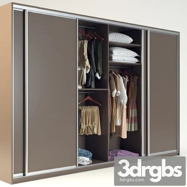Sliding wardrobe (vray ggx) 3D Model Free
