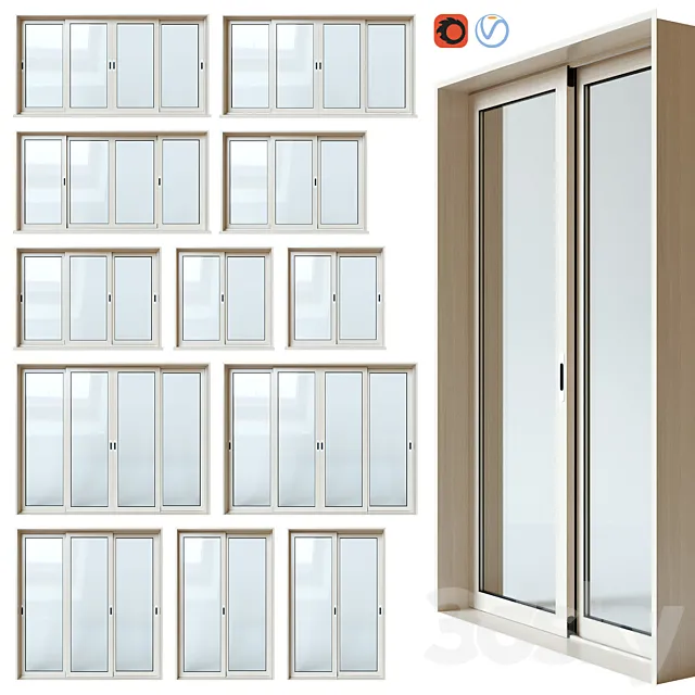 Sliding windows and doors 3DModel