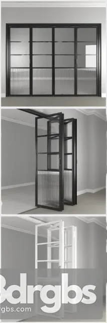 Slim Frane Folding Door 3D Model Free