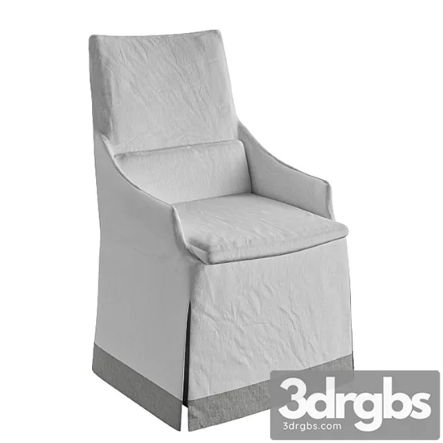 Slip cover chair 2 3D Model Free