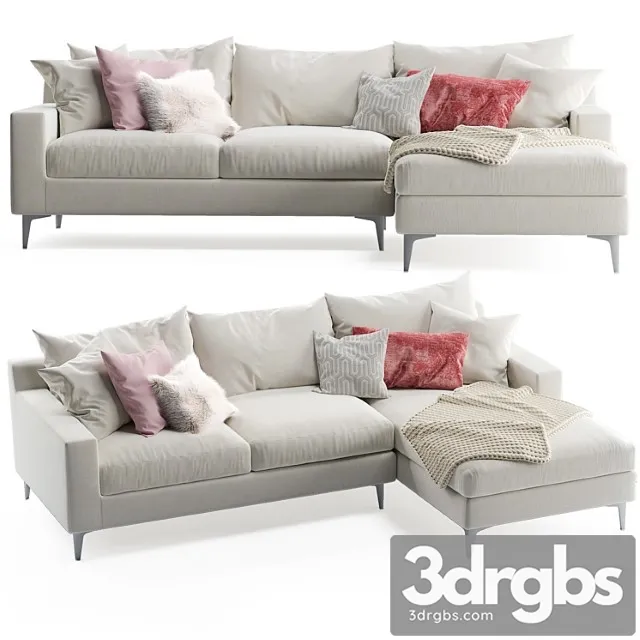 Sloan Chaise Sofa 3D Model Free